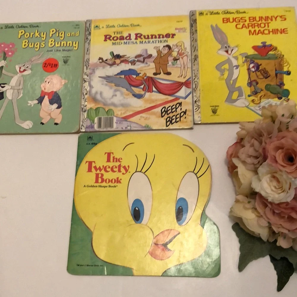 Bugs Bunny Books Tweety Bird Books Warner Bros Childrens Books Road Runner VTG